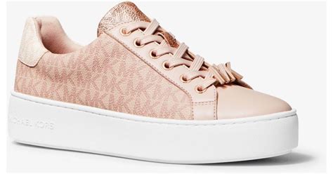 michael kors sneaker poppy|michael kors poppy logo sneakers.